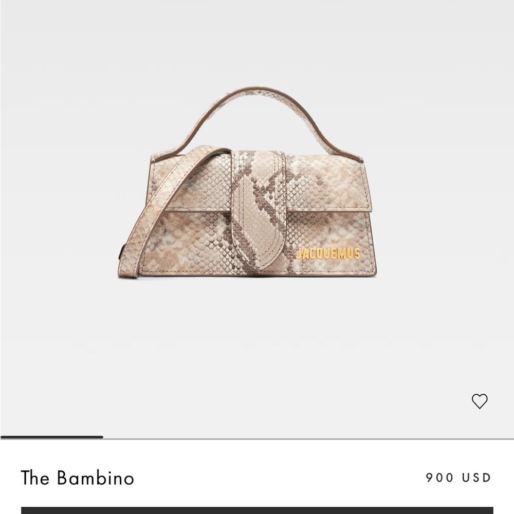 Jacquemus the bambino. Never used. Comes with dust bag and box.